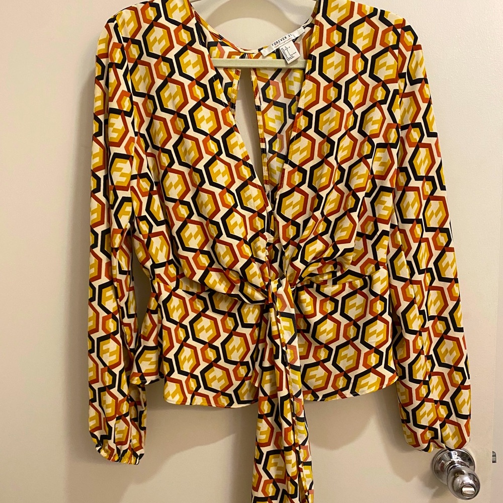 70’s style forever 21 pattern top